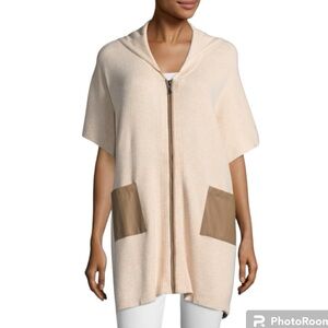 Walter Baker Hooded Sweater Zip Up Poncho